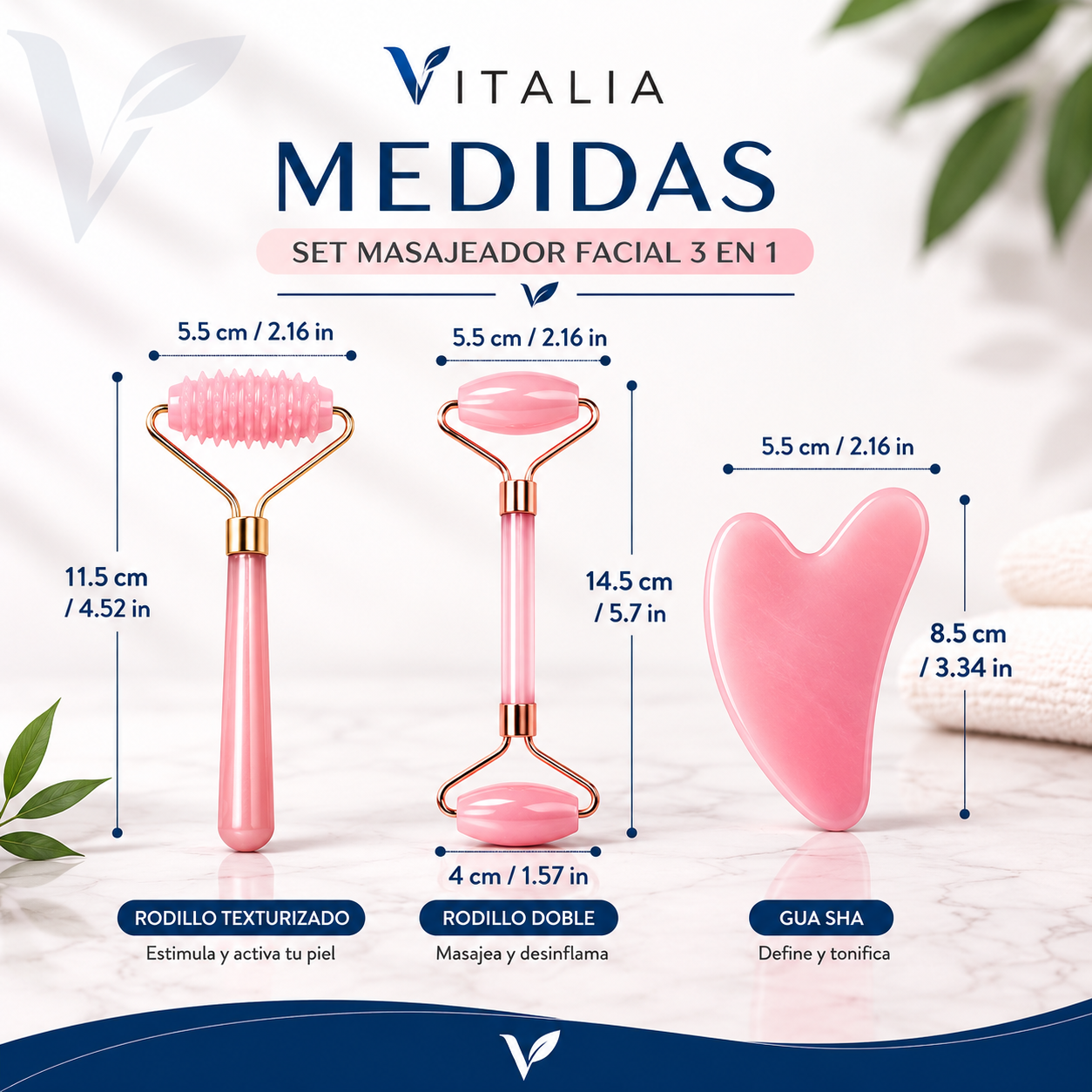 Set masajeador facial 3 en 1