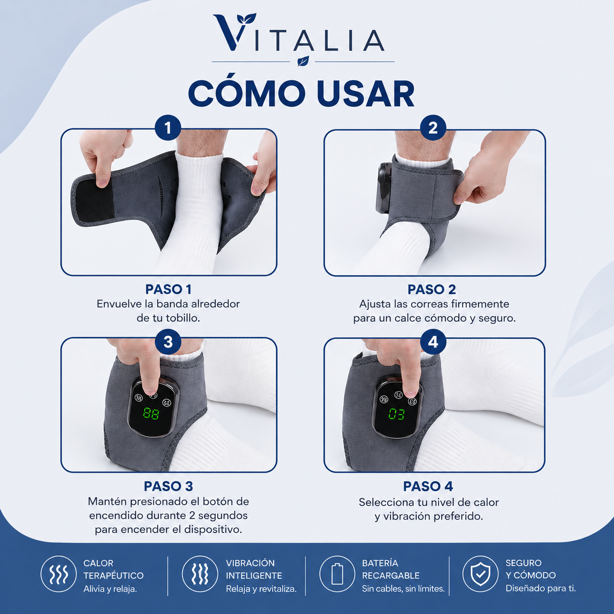 Masajeador de Calor para Pies y Tobillos